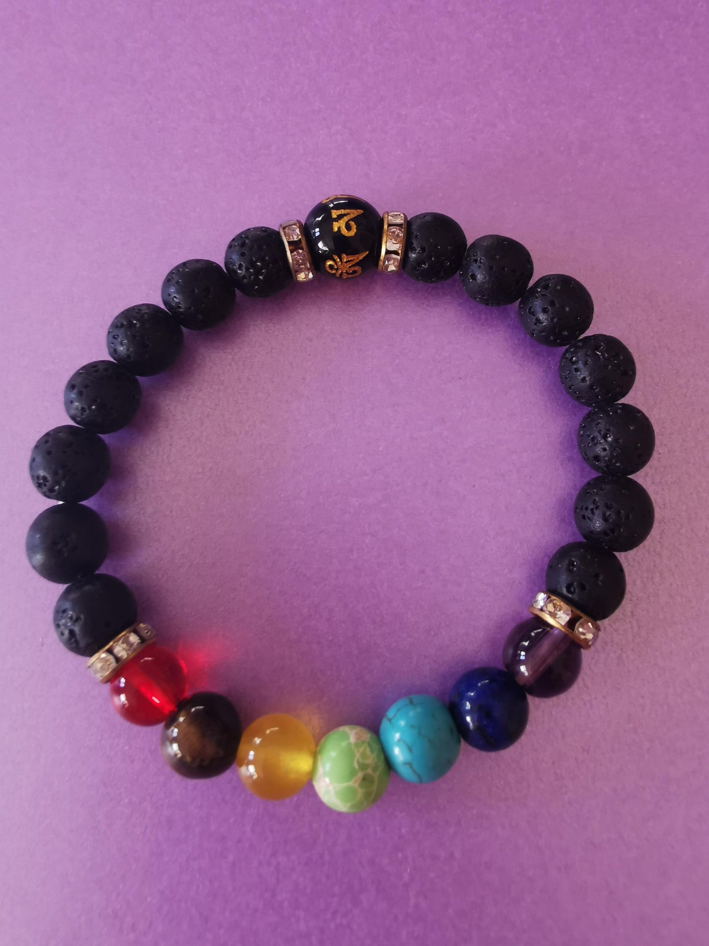 Energy Healing 7 Chakra Natural Crystal Beaded Bracelet