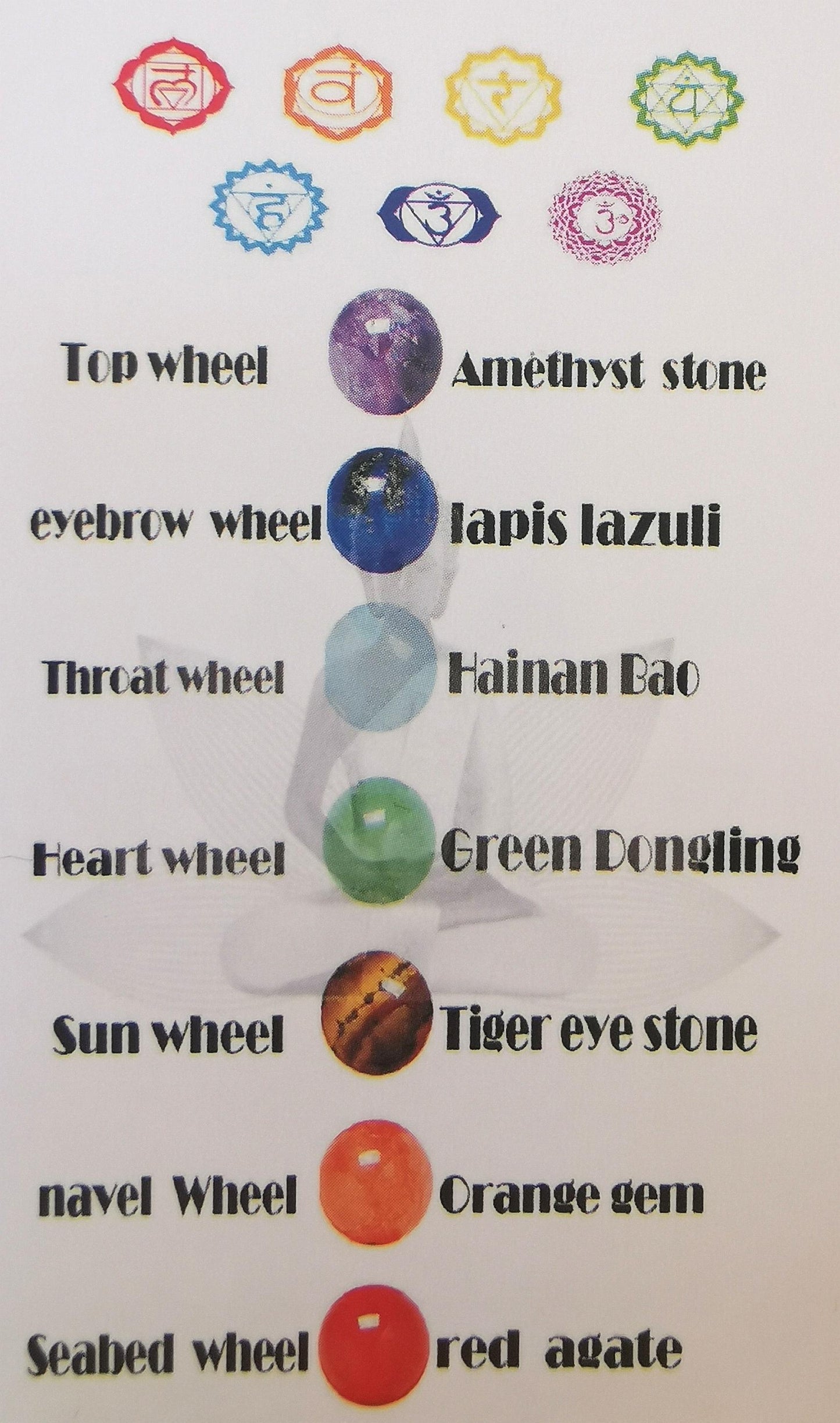 Energy Healing 7 Chakra Natural Crystal Beaded Bracelet