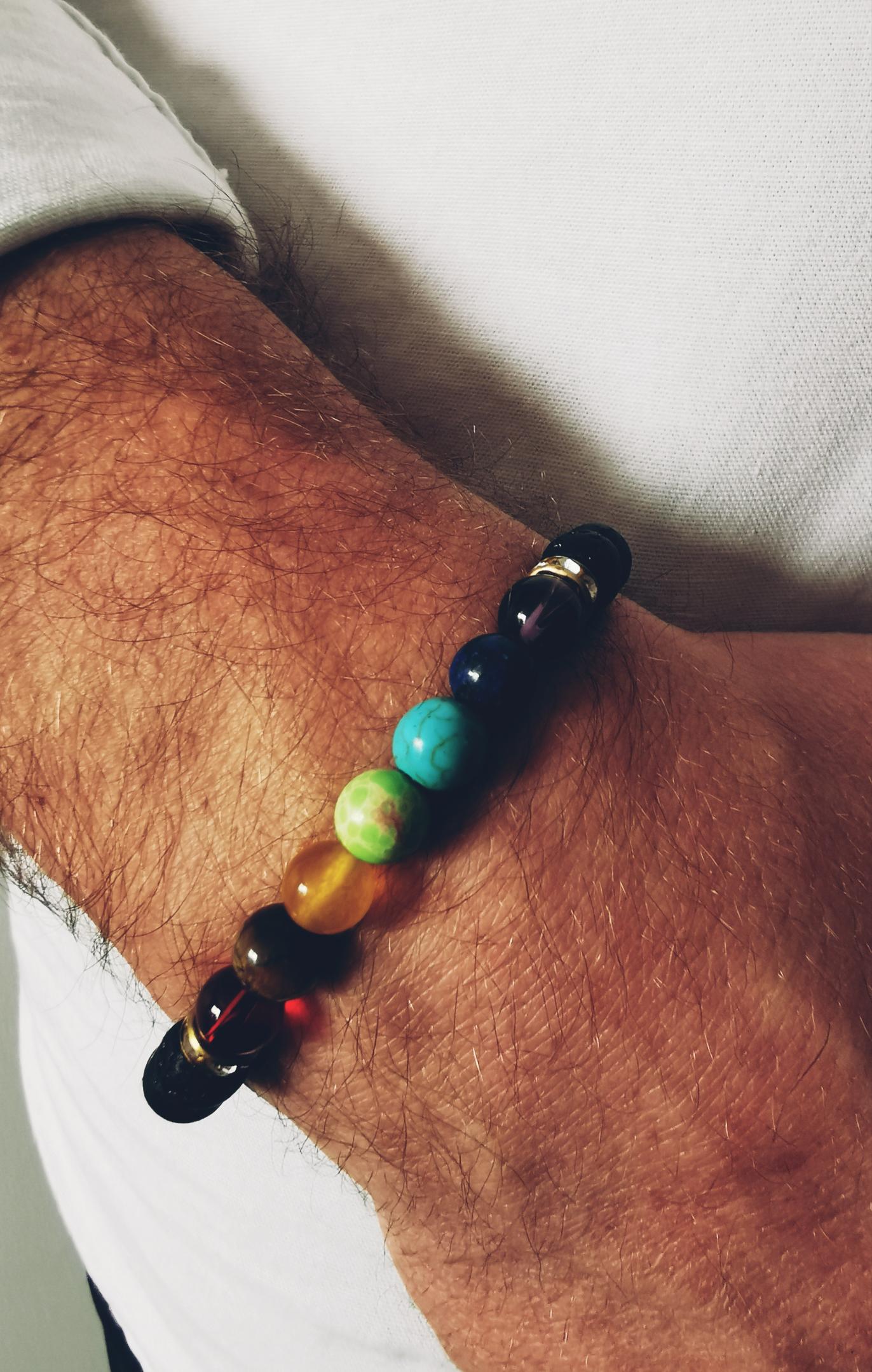 Energy Healing 7 Chakra Natural Crystal Beaded Bracelet